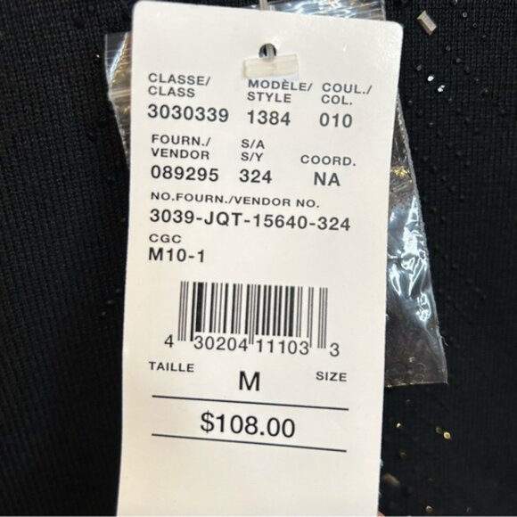 Laura Tonal Stone Embellished Turtleneck Sweater Black - Picture 8 of 10